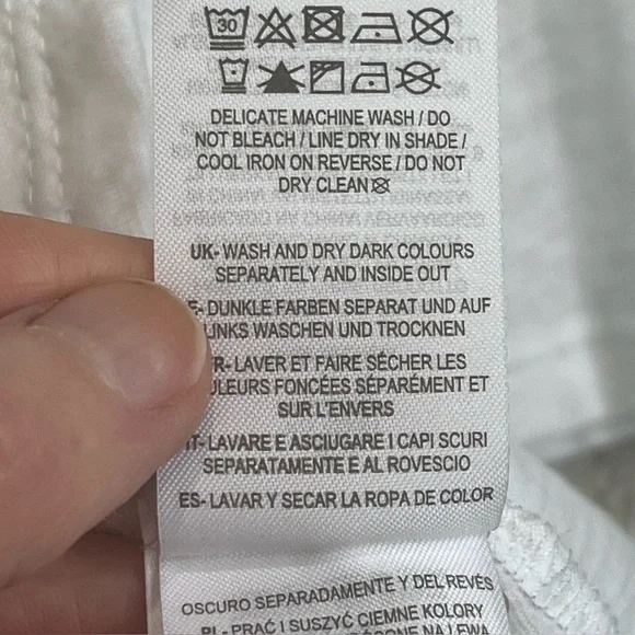 Boden Ivory Cottagecore Cotton Button Up Blouse Sz 22R Ruffle Neck Minimalist - Picture 10 of 16